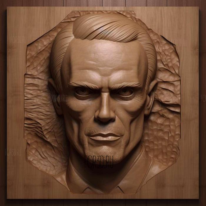 Paul Bettany 2 stl model for CNC